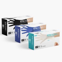 니트릴장갑 200매 라텍스장갑 요리용 일회용 위생 고무장갑, 식품용블루(200매)M, 1개