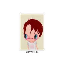 팝아트 인테리어 대형 캔버스 그림 경매 액자 하비에르 카예하 눈 큰 소년, AM + 블랙 테두리