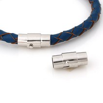 [9-464-03]가죽마감장식5mm용 이중자석장식 돌림자석장식 15x7mm OR 1쌍