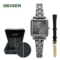 가이거GEIGER 여성 메탈시계 GE21199_GYS 팔찌세트+가죽밴드