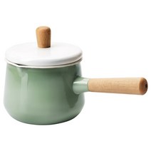 IKEA KASTRULL 감성 법랑 일본식 냄비 미니 스튜 이유식팟, 그린, 편수 1.5L