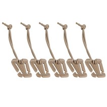 5 개몫 몰리 배낭 Carabiner EDC 탄성 로프 웨빙 교수형 버클 캠핑 고정 클램프 도구, Sandy