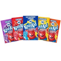 쿨에이드 홈카페 Kool-Aid Unsweetened Fruit Variety 4.2g 50개