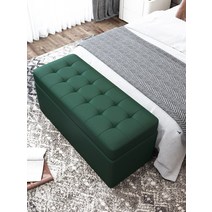 윈도우시트 수납벤치 벤치수납장 소파 캐비닛 스토리지, 길이 40 폭 40 높이 40 cm(수납), 레더 다크 그린