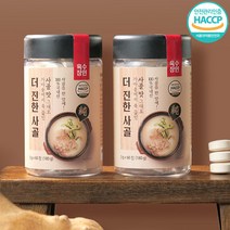 더진한육수65정 와 더진한사골63정 와 휴대용기1개/ 코인 고체 김치찌개 해물육수 팩 한알 다시마 멸치 국물다시팩, 더진한사골1세트