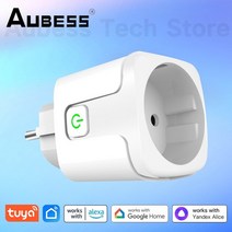 스마트플러그 원격스위치 전기세이버 aubess wifizigbee 소켓 tuya 용 홈, 1개, 와이파이 16a