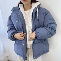 VANANA2 페이크 후드 레이어드 웰론 빵빵 여성 숏패딩 점퍼 3color