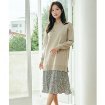 WPBG 레이어드 호피 롱 원피스_PDFSK006M