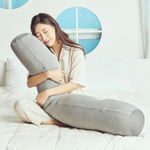 아라홈 뽀송 바디필로우 일자형, 멜란지 그레이