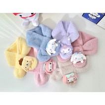 (당일발송)도톰 부드러운 산리오 캐릭터 퍼 쁘띠 목도리
