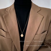 스타일 시크 레이어드 목걸이 초커 연장줄 체인 납작 큐빅 크리스탈 스판 액세서리