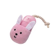 강아지 냄새 맡는 소리 슬리퍼 뽀글뽀글 강아지 잇지 애견용품, 발성형-핑크토끼 장난감, 20CM 발성형