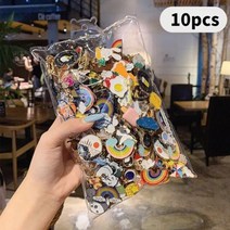 귀여운 INS 타이드 개인 맞춤 배지 혼합 핀 액세서리 만화 브로치 금속 보석 옷깃 매력 선물 10-50 개, 10pcs