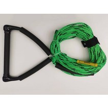 수상레저 수상스키 웨이크보드 서핑 로프 손잡이끈, 23m녹색과검은색점