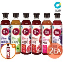 (G) 청정원 홍초900ml 6종(푸룬/풋사과/블루베리/자몽/석류/복분자) 택 2개 +(증정)복분자900ml, 복분자2개 +(증)