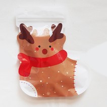 꼬마데코 크리스마스 지퍼백봉투(산타/루돌프/눈사람), 루돌프