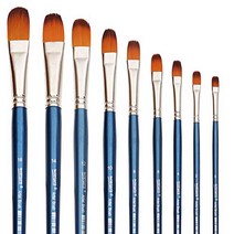 Filbert Paint Brushes Set 9 Pcs Professional Artist Brush for Acrylic Oil Watercolor Gouache Painti, 1