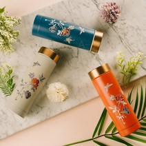 외국인선물 한국기념품 나전칠기 자개 학텀블러 진공보온보냉병 300ML, 그레이