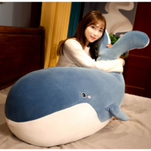 REZENZI CAICHEN 고래 인형 롱쿠션 바디필로우 대형, 블랙