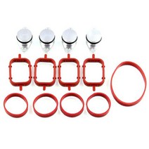 4pcs 자동차 세트 소용돌이 플랩 마개 ​​bmw m47 e46 320d 330d 520d 525d k7c4 용 흡기 매니 폴드 가스켓이있는 22mm 디젤 금속 마개, 빨간색