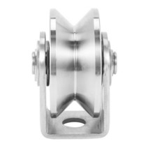 v벨트풀리 브이벨트 알루미늄 타이밍벨트 타이밍풀리 벨트풀리 6X 2 인치 v형 풀리 롤러 304 스테인레스 스틸 슬라이딩 게이트 휠 자재 처리 및 이동용, 한개옵션0