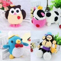 DIY 손뜨개질 코바늘 인형만들기 바늘뜨기, 상세설명 참조, 10 바둑이 GZ0017