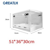 산소방 수의학 Foldable Nebulization 상자 강아지 인큐베이터 소음이없는 원자화 운반하기 작은 동물 산소, 02 Size M