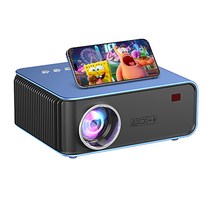 UOKOW 1080P HD급 고해상도 LED 미니 빔 프로젝터 USB [OS시스템/무선 미러링/블루투스], 블루