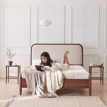 이노센트 어텀 조야 패브릭 원목 Q침대 프레임 i103686, 오트밀
