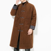 5XL 롱 코듀로이 전통 성인 남자 선비 한복 남성 생활 계량 개량 퓨전 스님옷 가을 겨울