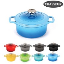 [차세르] 프리미엄 무쇠주물 양수냄비 18cm 색상 선택가능, 01_루비, 상세 설명 참조