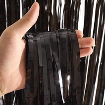 파티팡 파티은박커튼 5p, 블랙