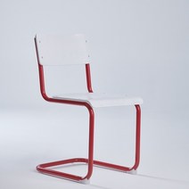 [BS]세스카 컬러 의자, 레드블랙, 1개