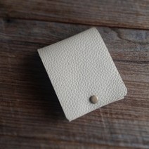 기타 바보사랑[와나크래프트]천연 소가죽 수제반지갑 (크리미 화이트) HalfWallet