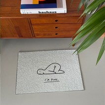 IM FINE 난괜찮아 PVC 입구 현관 발매트, 40*60cm