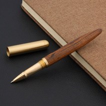 만년필 고품질 서예 롤러 볼 펜 붉은 나무 황동 회전 황금 스위스 잉크 펜 트림, a1, a1