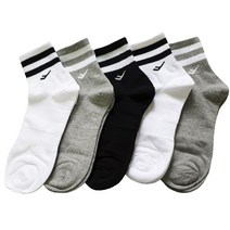 양말하우스 남성중목양말 프로스펙스 PSM-36 (5족세트), 블랙5종