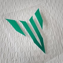 오토바이 방수 반사 데칼 헬멧 스티커, 반사 녹색, 12cm