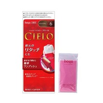 흰머리 염색 호유 시에로 헤어컬러 EX크림 6다크브라운 염색용 케이프 포함 의약부외품 1제 40g 2제, 6 dark brown