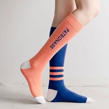 운동 스포츠양말 긴 롱 삭스 골프 헬스 런닝 짝짝이양말, 보라+연그레이