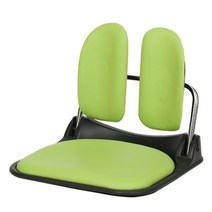 체어포커스 듀얼폴더 DF-925 접이식 좌식의자 인조가죽, 그린