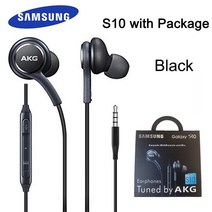 삼성 AKG 이어폰 EO-IG955 3.5mm 마이크 유선 헤드셋 Xiaomi 화웨이 갤럭시 s10 S9 S8 S7 S6, [07] S10 Black Package