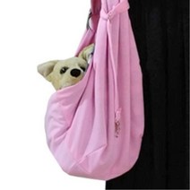 강아지 슬링백 포대기 산책 애견 가방 작은강아지 말티즈 강아지슬링백, 핑크