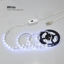 핸드 모션 센서 LED 캐비닛 라이트주방 램프 스트립 USB 5V 스윕 스마트 스위치 옷장 침실 홈 인테리어 야, 02 WHITE_05 5M