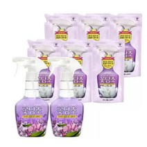 샤프란 꽃담초 섬유탈취제 자스민꽃 400ml x 2 + 리필 320ml x 6
