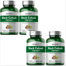 Piping Rock 피핑락 파이핑락 승마 블랙 코호시 추출물 갱년기 참마 700mg 150캡슐 4병, 4개, 150개