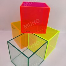 아크릴전시대 상자 투명한 칼라 박스 아크릴전시대 학원인테리어 백화점전시 디자이너박스, 맞춤색상