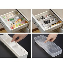 이노마타 주방 서랍정리 트레이 커틀러리 보관함 주방정리함 2P 1세트, 02.이노마타 키친트레이-슬림(흰색), 2개
