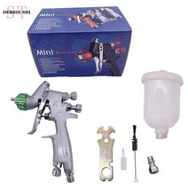 전동 스프레이건 무선 페인트 도장용 건 락카 데비 시 스프레이 미니 SRI 1.2MM 노즐 400CC 탱크 어댑터 + 믹싱 컵 에어 브러시, CHINA_green 1.2MM
