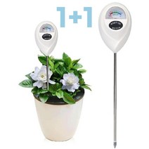 토양 수분 측정기 화분 습도계 원예도구, 화이트+화이트